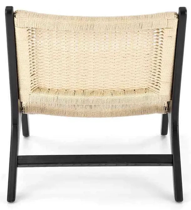 Scaun de gradina Foden, ratan / negru