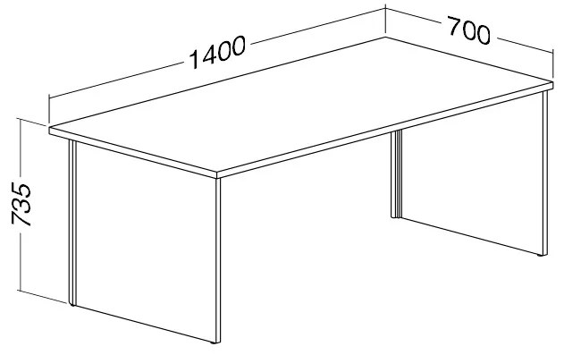 Masa ProOffice A 140 x 70 cm, fag