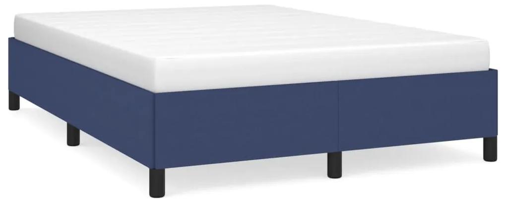 347072 vidaXL Cadru de pat, albastru, 140 x 200 cm, material textil