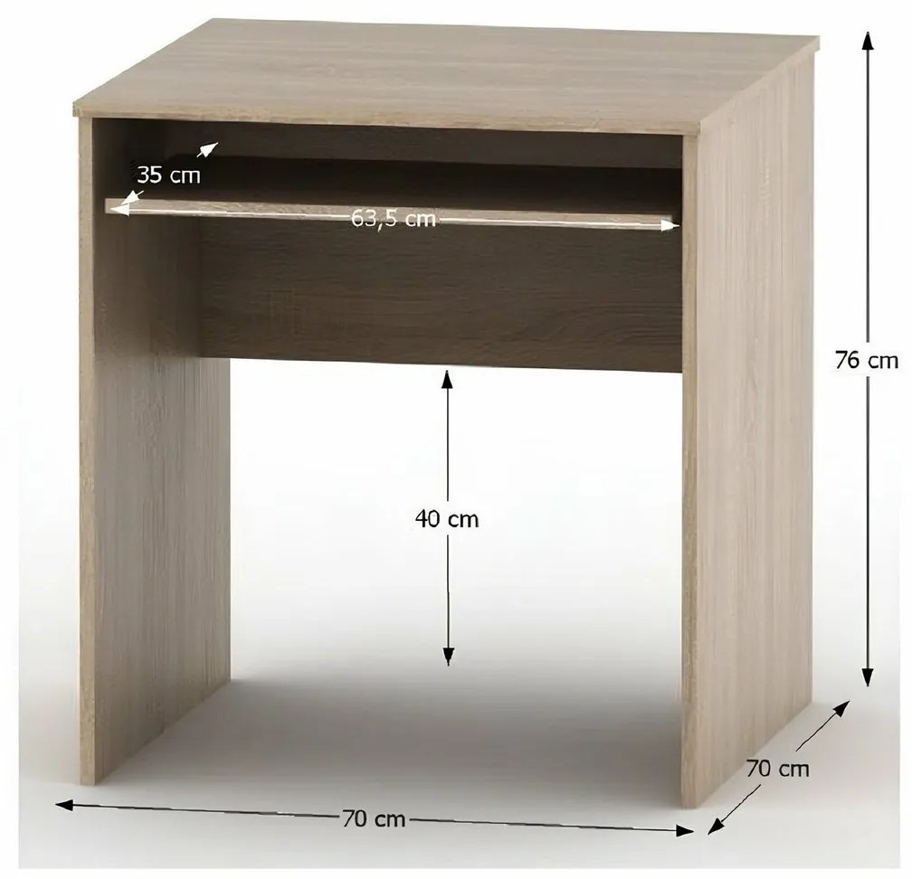 Birou cu sertar TEMPO ASISTENT 023, stejar sonoma