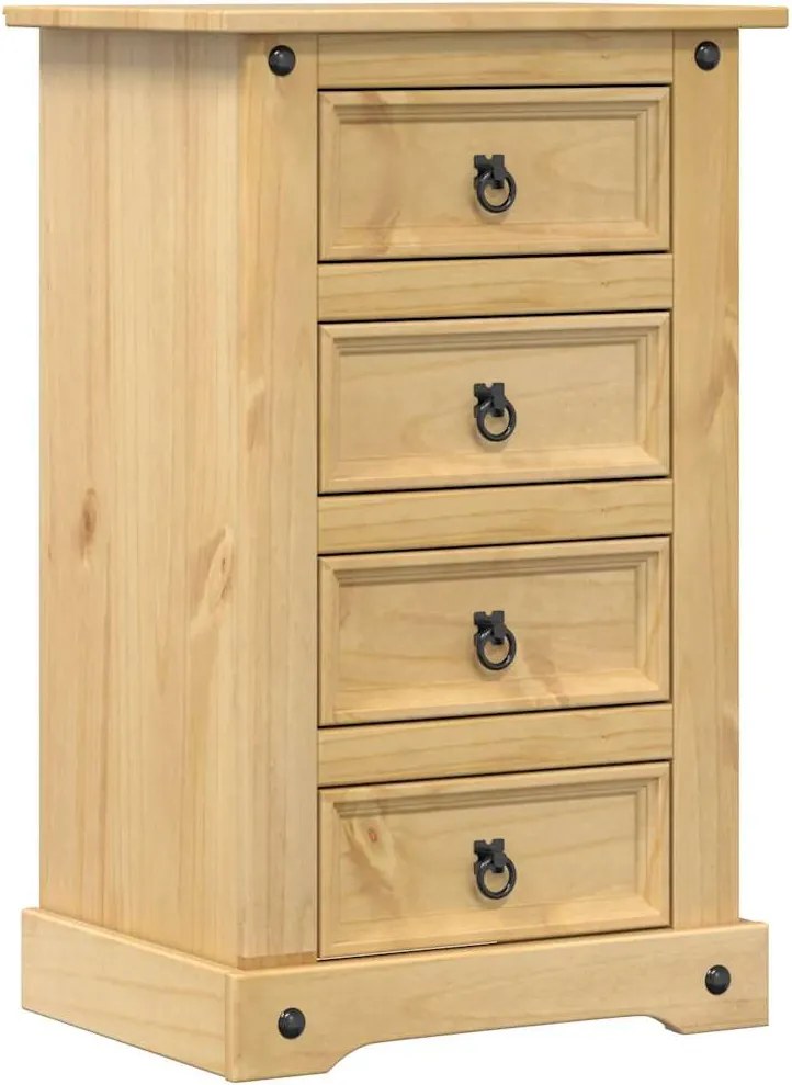 vidaXL Noptieră Corona, 53x39x84 cm, lemn masiv de pin