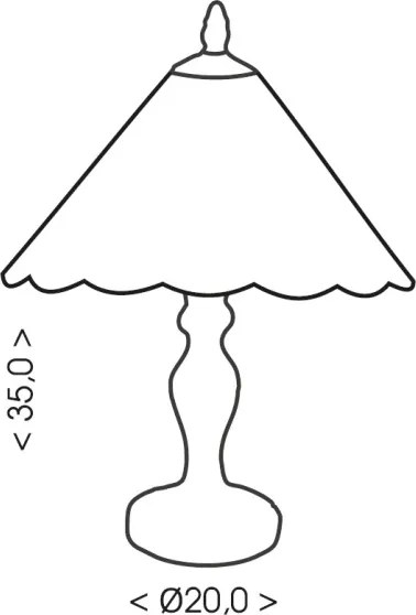 Brilagi - Lampă de masă Tiffany cu vitralii FOLIA 1xE27/60W/230V