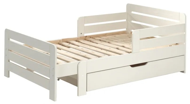 Set JUMPER format dintr-un Pat copii transformabil cu sertar și SALTEA PAT COPII (140 + 60 cm).