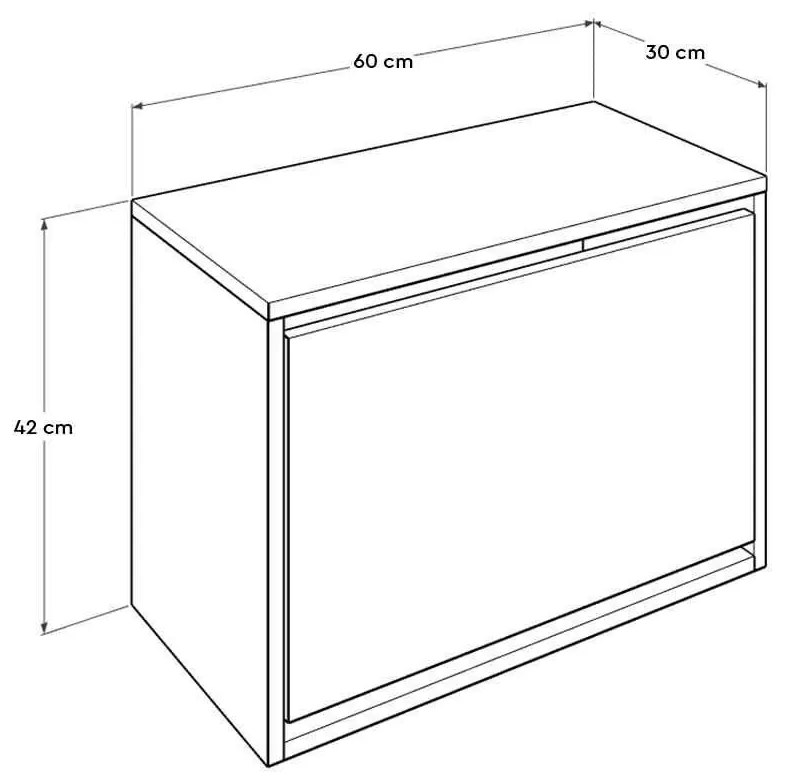 Pantofar Bancuta hol Adore Ottoman capacitate 6 perechi incaltaminte, 60 x 42 x 30 cm