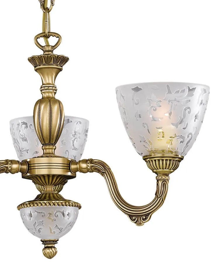 Candelabru din alama 3 brate design italian 6252