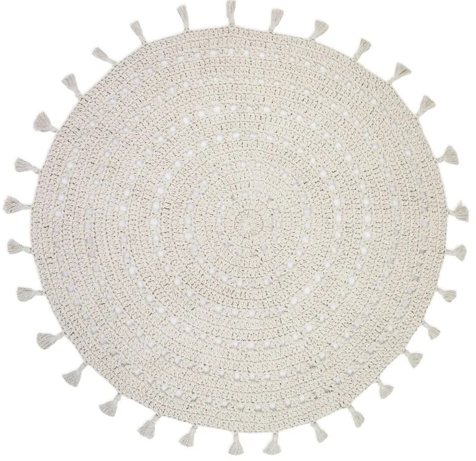 Covor pentru copii crem ø 120 cm Nila Ecru – Nattiot