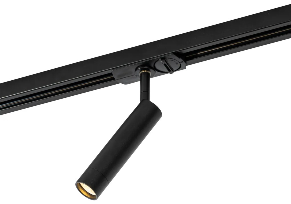 Spotlight modern negru pentru sistem de șină monofazat - Iconic Ivy