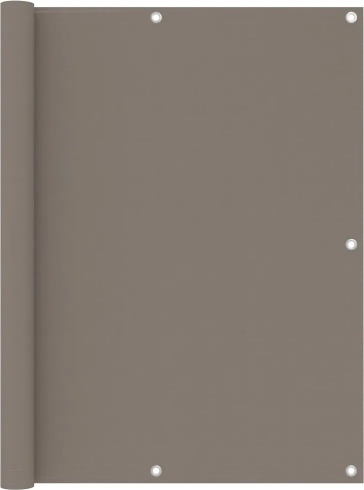 vidaXL Paravan de balcon, gri taupe, 120x300 cm, țesătură oxford
