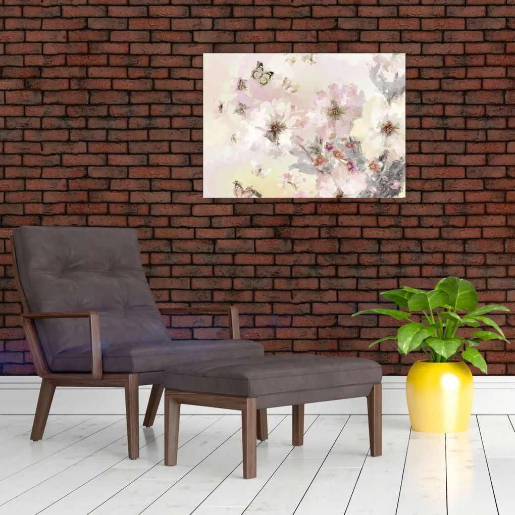 Tablou - Flori,pictură (70x50 cm)