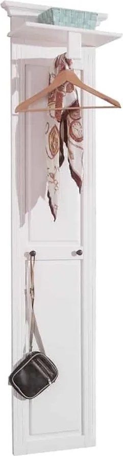 Cuier lemn masiv alb Ariana, 42 × 28 × 180 cm