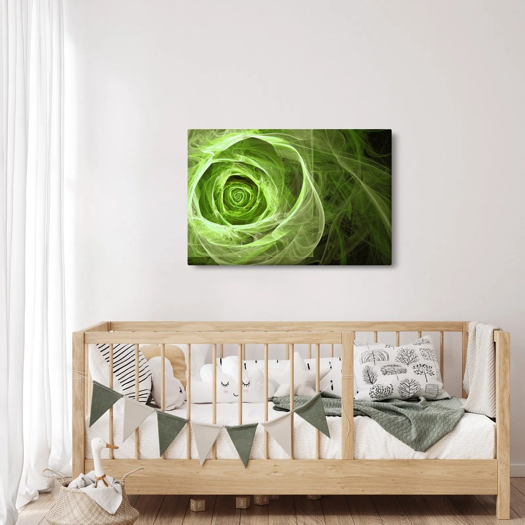 Tablou - Abstract Rose Green (90x60 cm)