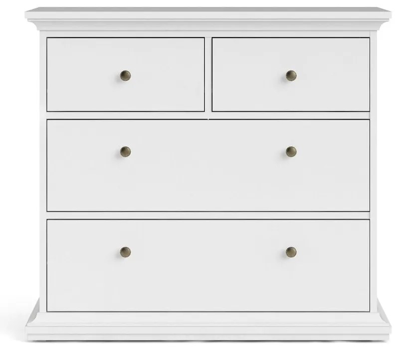 Comodă albă joasă 96x87 cm Paris – Tvilum