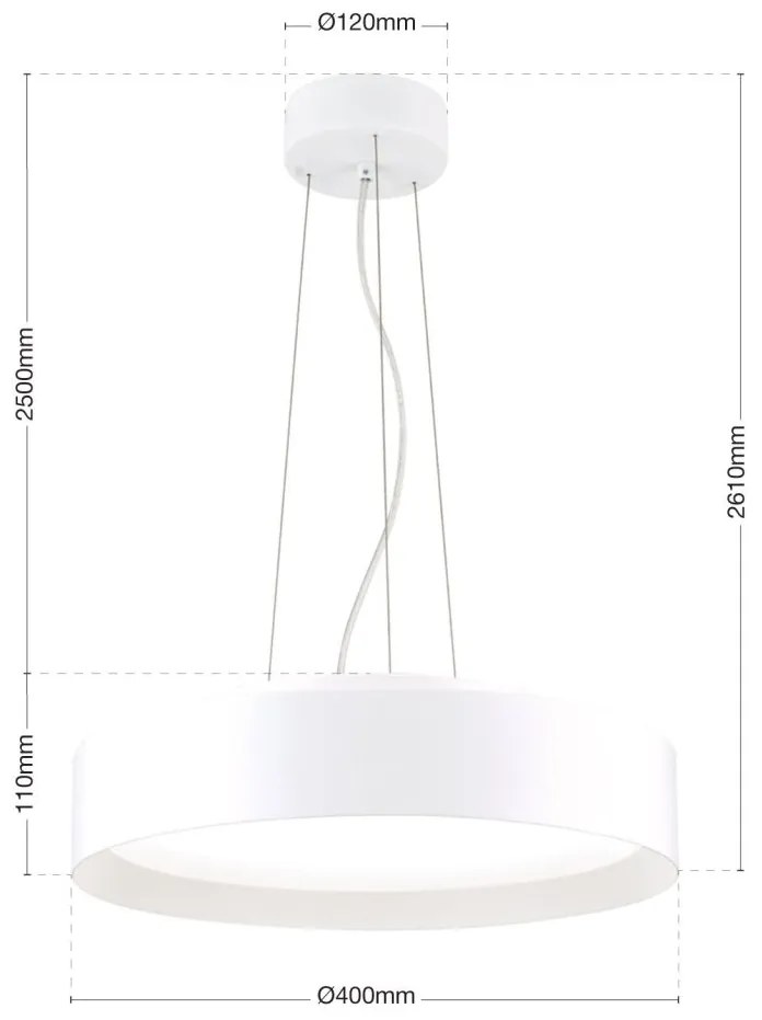 Lustra LED suspendata iluminat ambiental VARIO D-40cm