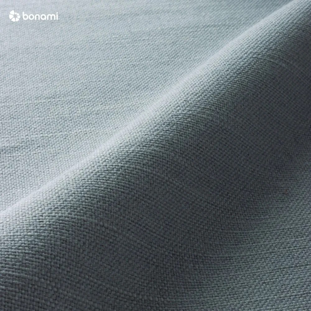 Pat matrimonial albastru deschis tapițat cu spațiu de depozitare cu somieră 160x200 cm Lotte – Meise Möbel