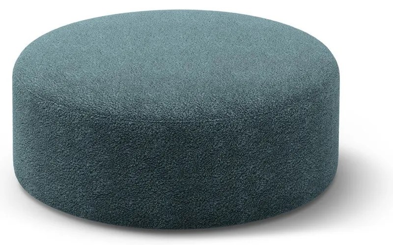 Taburet petrol cu tapițerie din țesătură bouclé Dia – Micadoni