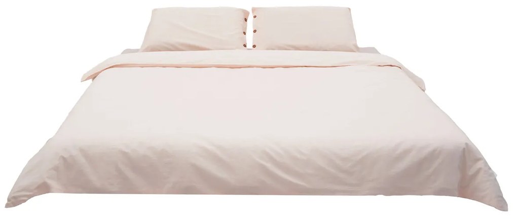 Lenjerie de pat dubla Heinner Home, 200x220 cm, bumbac, crem