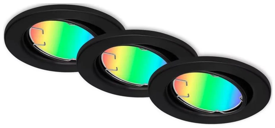 SET 3x corp de iluminat LED RGB dimabil încastrat Briloner 7373-035 LED/4,9W/230V + telecomandă
