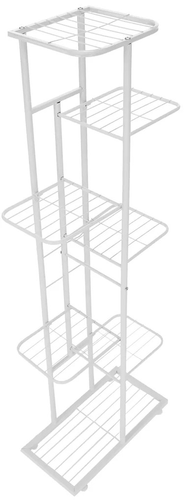 Suport pentru flori Bamir 2, alb, 43 x 22 x 126 cm