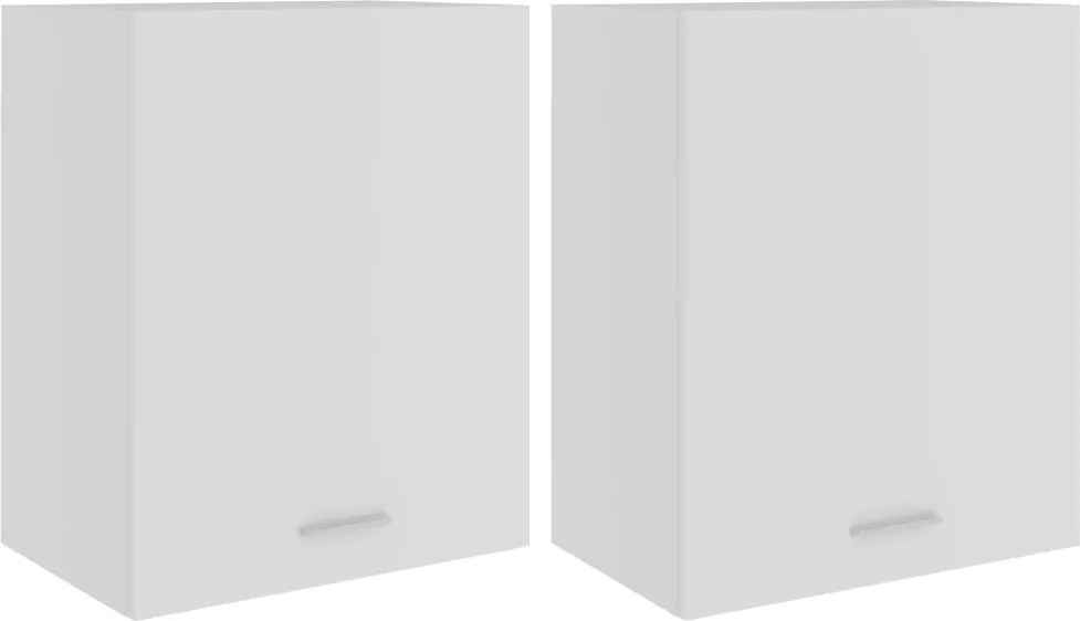 vidaXL Dulapuri suspendate “Lyon”, 2 buc., alb, 50x31x60 cm