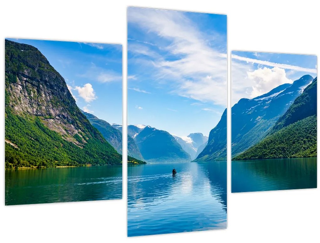 Tablou - Lacul Lovatnet (90x60 cm)