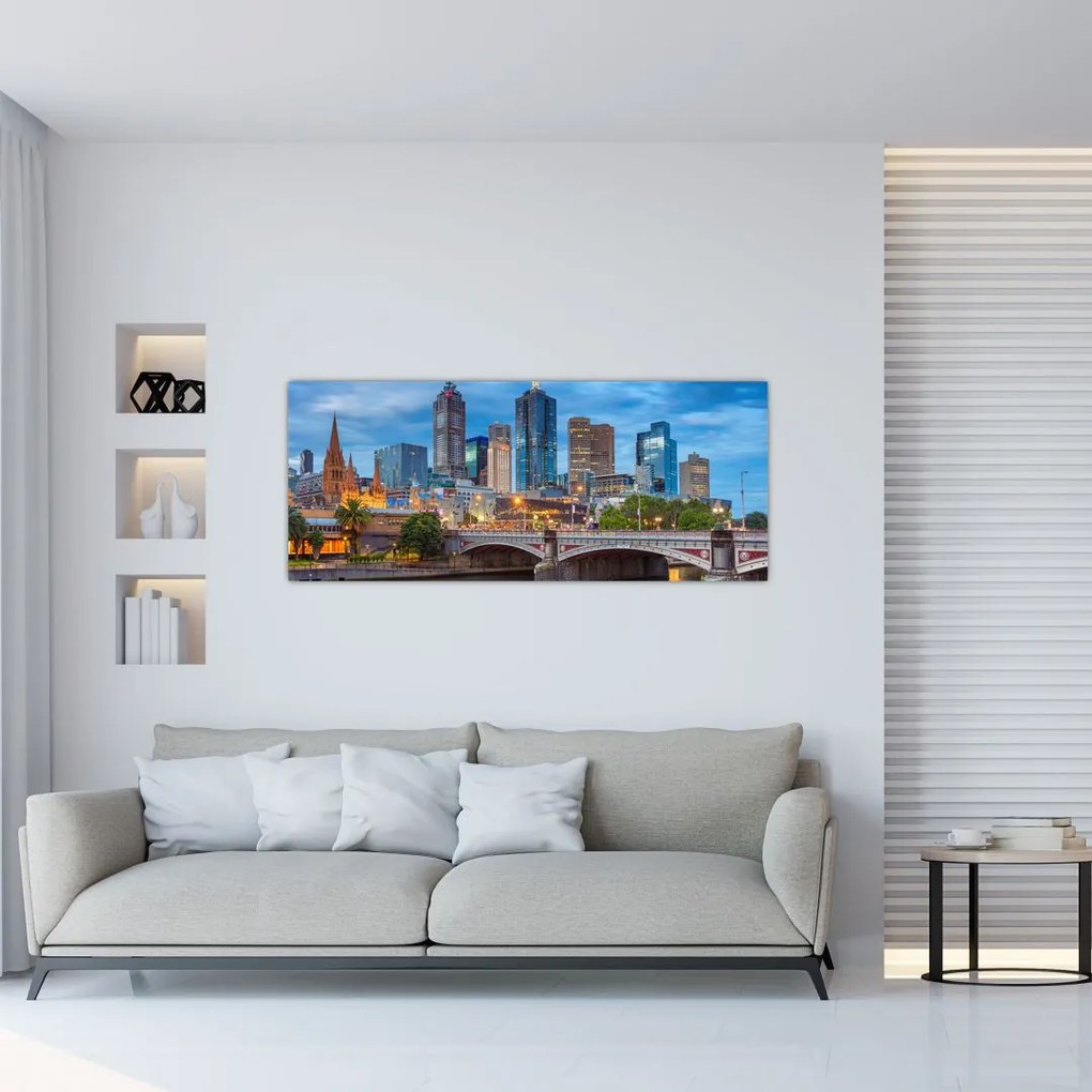 Tablou cu orașul Melbourne (120x50 cm)
