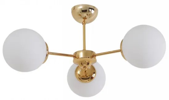 Lustra Venus, 3 Becuri, Soclu E27, Max 60W, Culoare Auriu /Alb