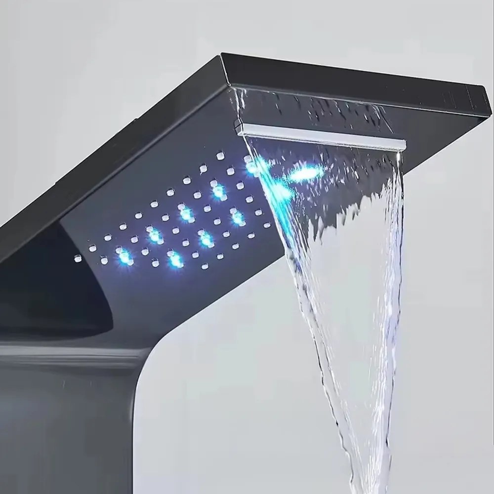 Aquapro hidromasszázs zuhanypanel fekete