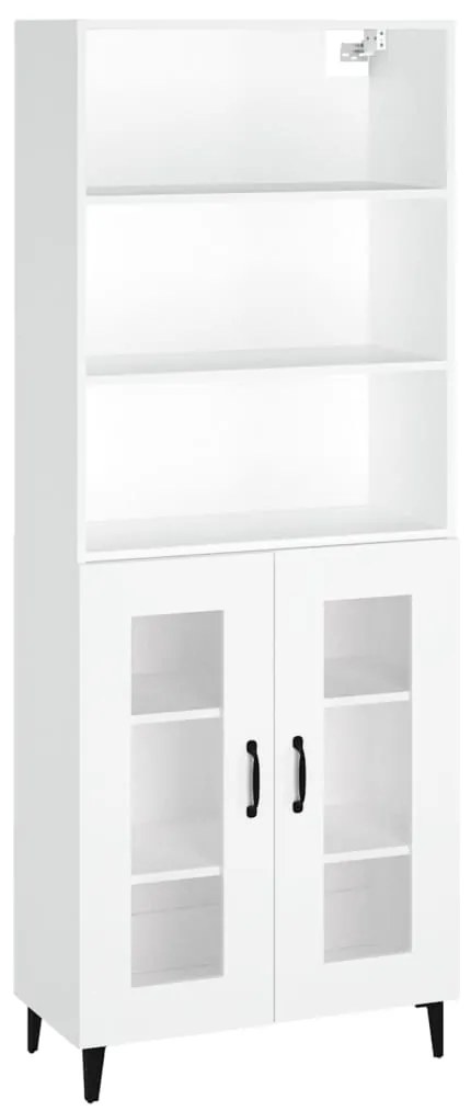 3115124 vidaXL Dulap înalt, alb, lemn prelucrat