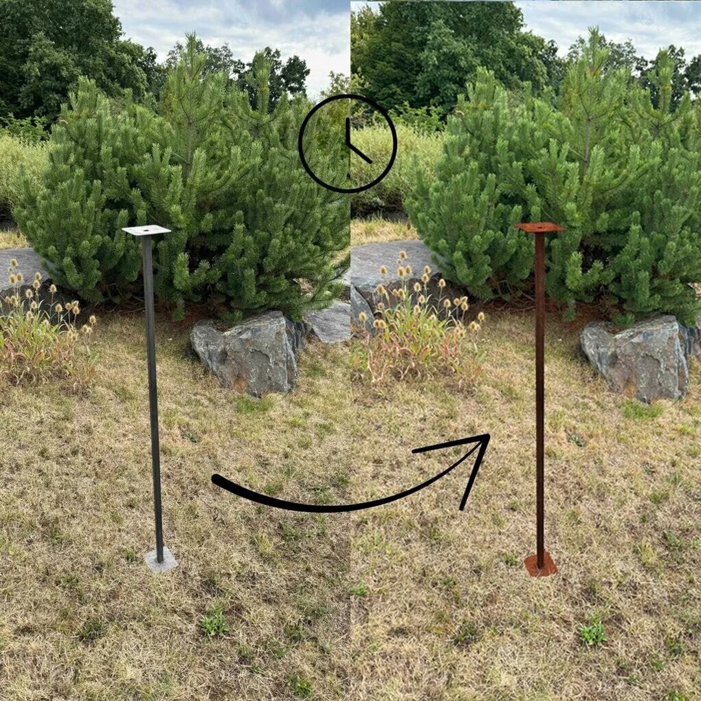 Suport pentru hrănitoare pentru păsări 120 cm, corten CORGARDEN 1042