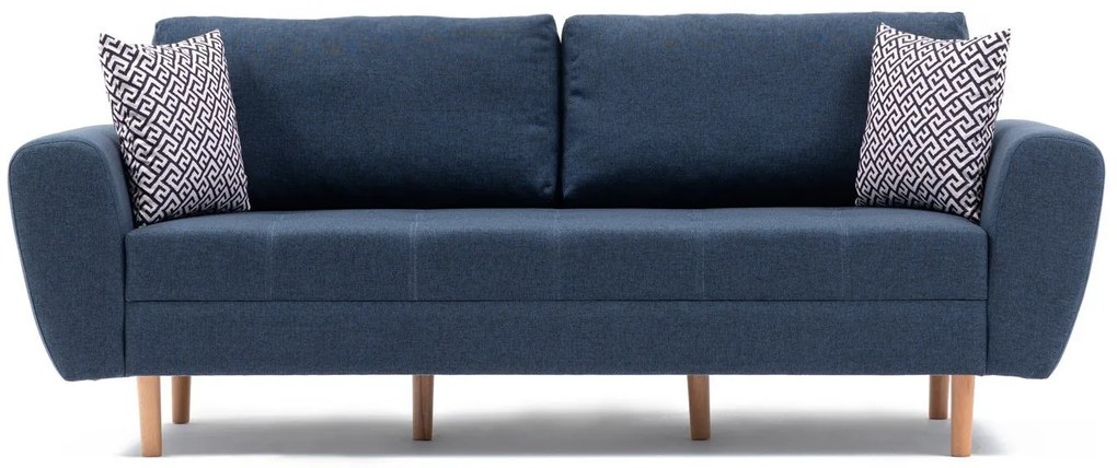 Canapea cu 3 Locuri Igor, Albastru Inchis, 230 x 90 x 95 cm