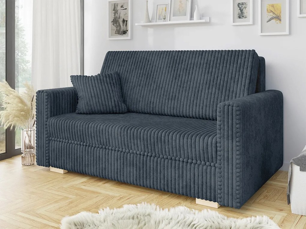 Canapea extensibilă Clovea Piano III (albastru) (cu sp. depozitare). Promo -17%. 1105513