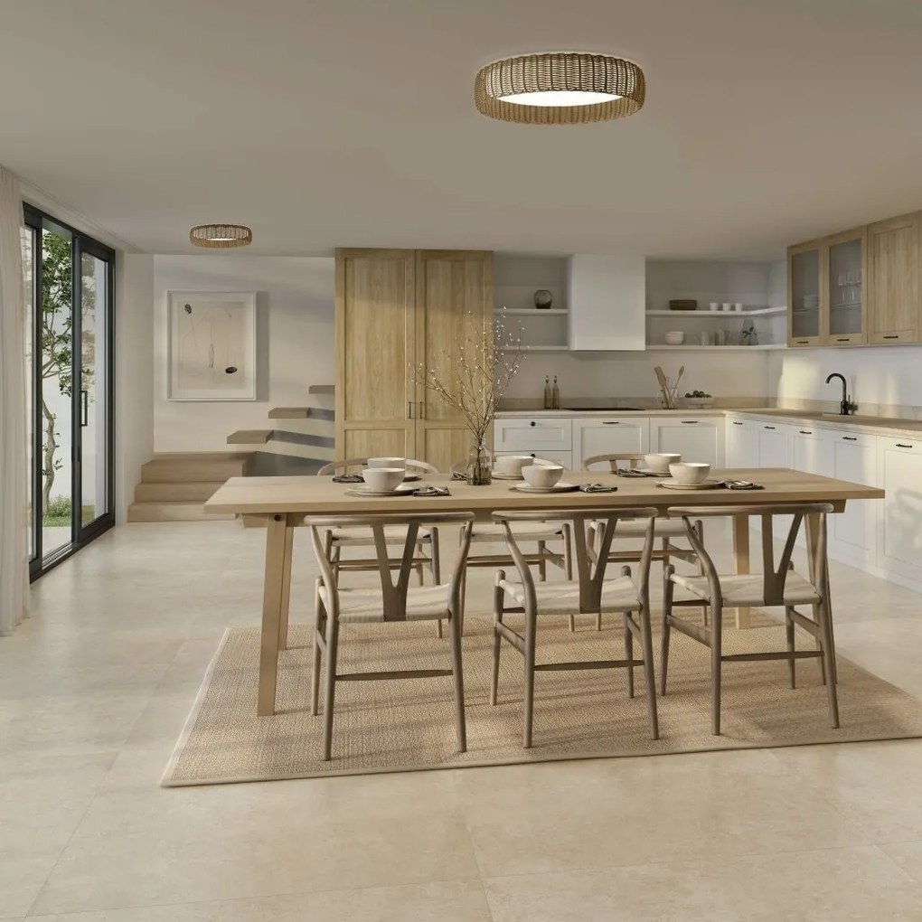 Plafoniera LED ratan design natural KILIMANJARO 54,5cm