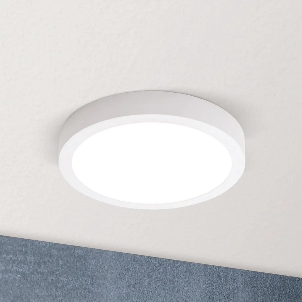 Mini Plafoniera LED design slim LERO D-18cm alba