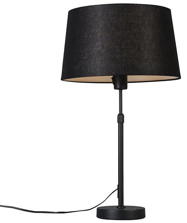 Lampă de masă neagră cu abajur negru 35 cm reglabil - Parte