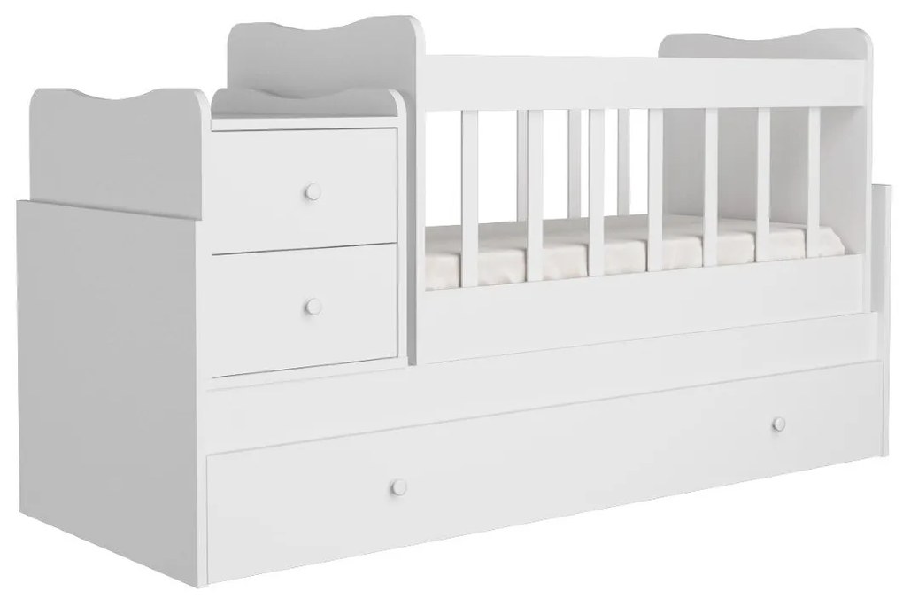 Set de mobilier pentru camera bebelusului Sansa Buyuyen - White, Alb, 95x67x175 cm