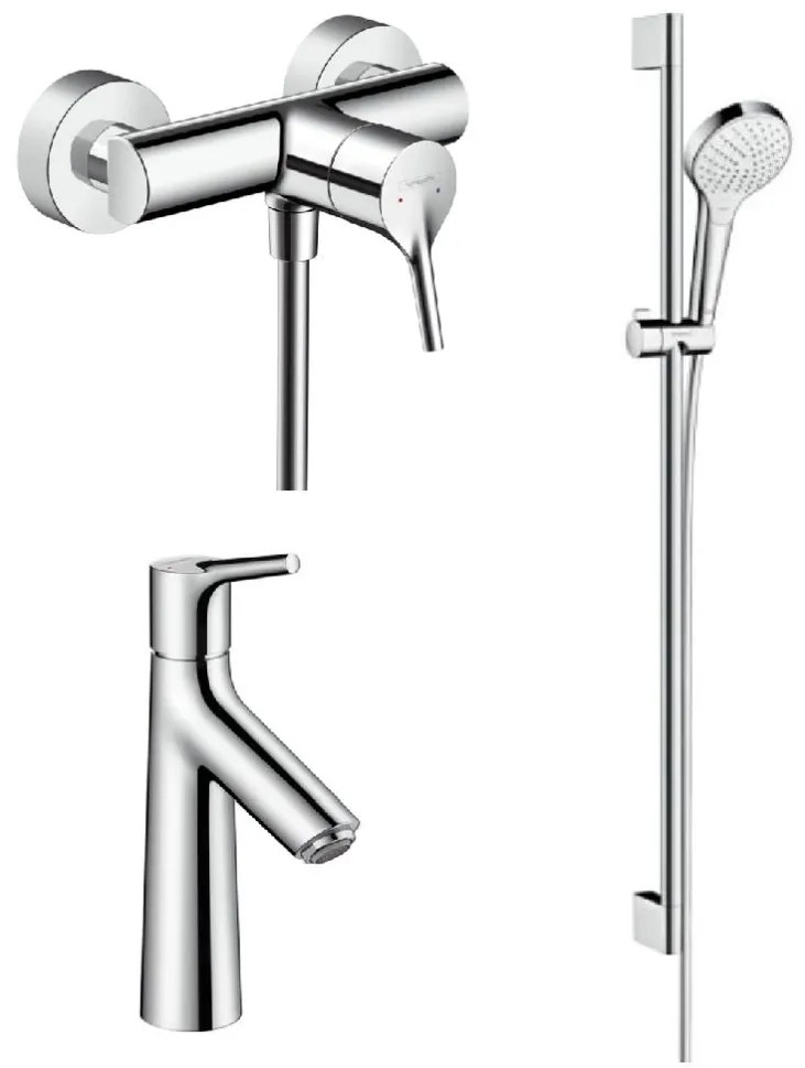 Set baterie de duș Hansgrohe Talis S 72600000, baterie lavoar Hansgrohe Talis S 72020000, 26562400