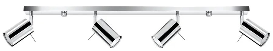 Plafonieră Sollux Etna 4L, argintiu