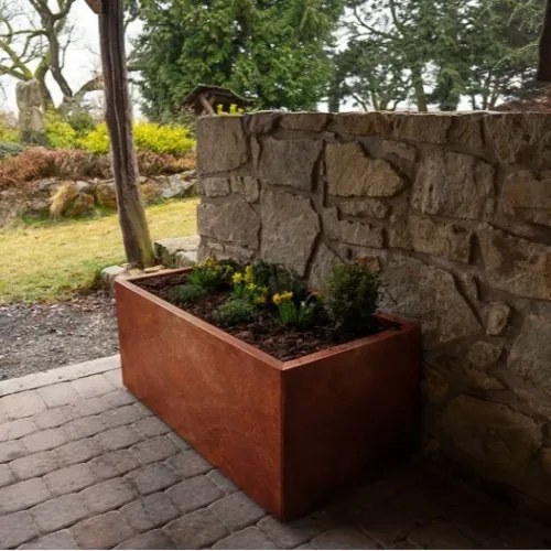 Alto Răsadnă înălțată 69 x 136 x 52 cm, corten CORGARDEN 1010