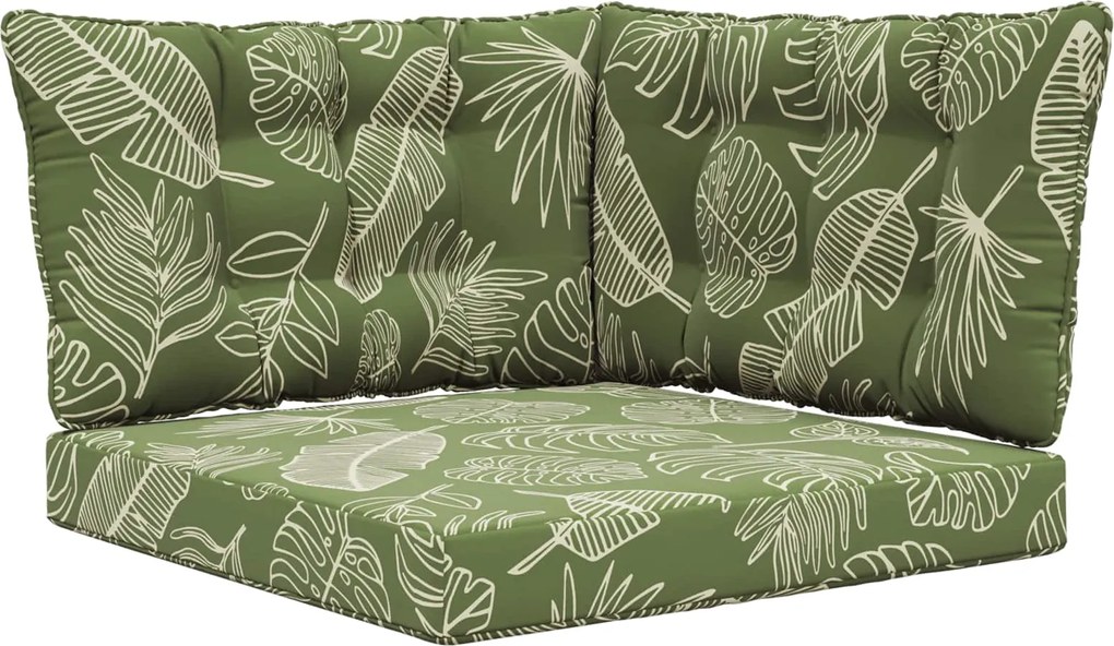 vidaXL Perna pentru canapea de exterior 3 pcs Design cu frunze