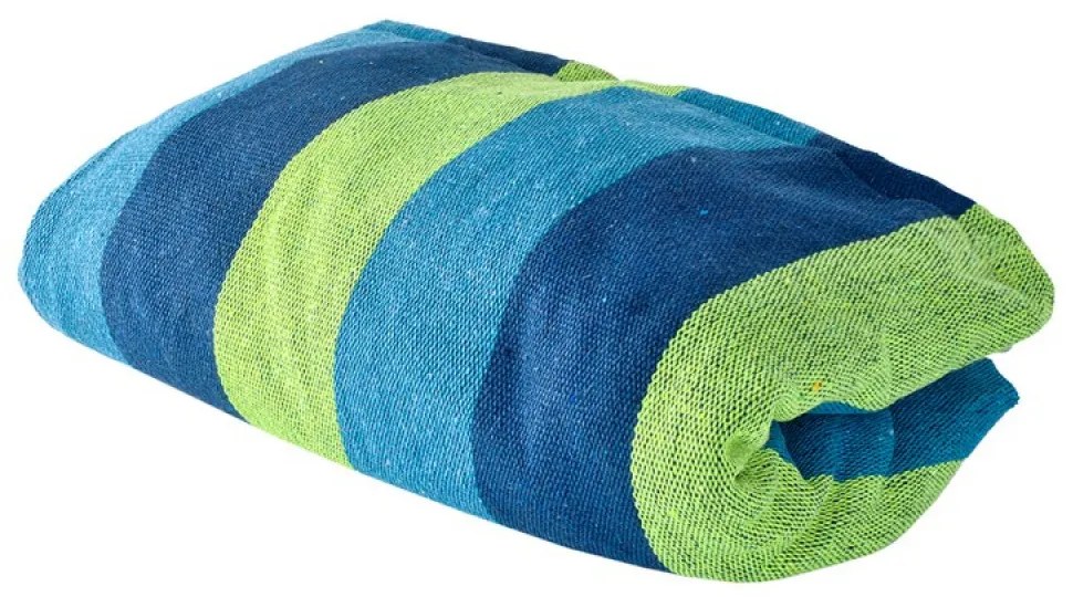 Hamac albastru-verde pentru 2 persoane, HAMMOCK 200x150 cm