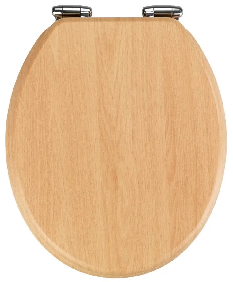 Capac WC din lemn Wenko Beech Nature, 43 x 37 cm