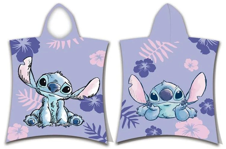 Disney Lilo și Stitch Purple poncho prosop de plajă 50x115 cm