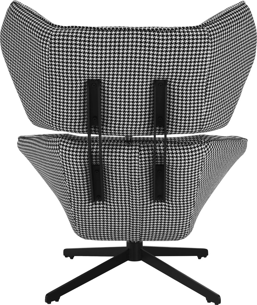 Scaun pivotant de lux, cu model / negru, KAILAN