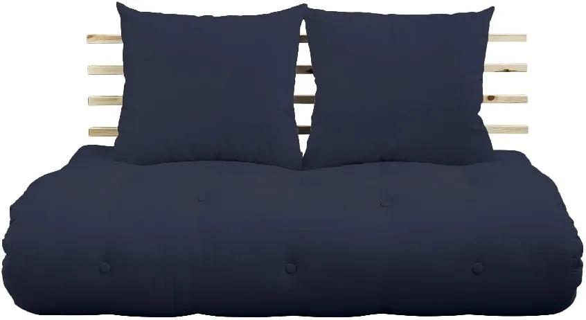 Canapea variabilă Karup Design Shin Sano Natural/Navy, albastru închis