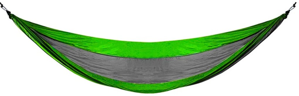 Hamac turistic SANTIAGO 260x140 cm, verde/gri