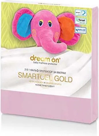 Protecție saltea Dream On, SMARTCEL GOLD Baby Pink 34, 60x120