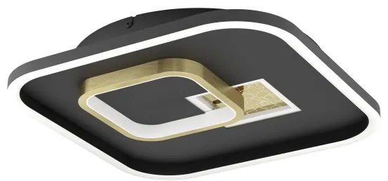 Eglo 901245 - Plafonieră LED TIRIOLO LED/16,2W/230V+LED/9,2W negru/auriu
