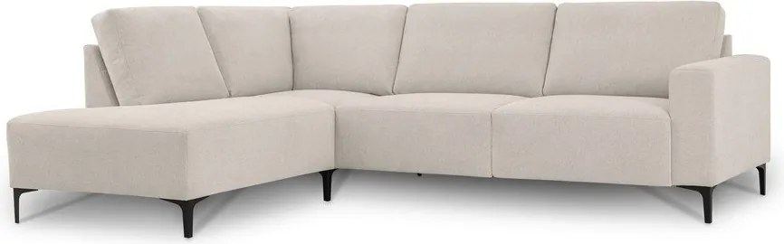 Colțar bej cu tapițerie din chenille (cu colț pe partea stângă/în formă de ”L”) Fabian – Scandic