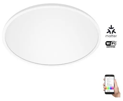 Plafonieră LED RGB dimabilă SUPERSLIM LED/22W/230V Wi-Fi alb WiZ