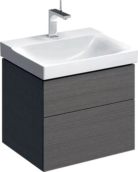 Dulap baza pentru lavoar suspendat Geberit Xeno2 gri 2 sertare 58 cm